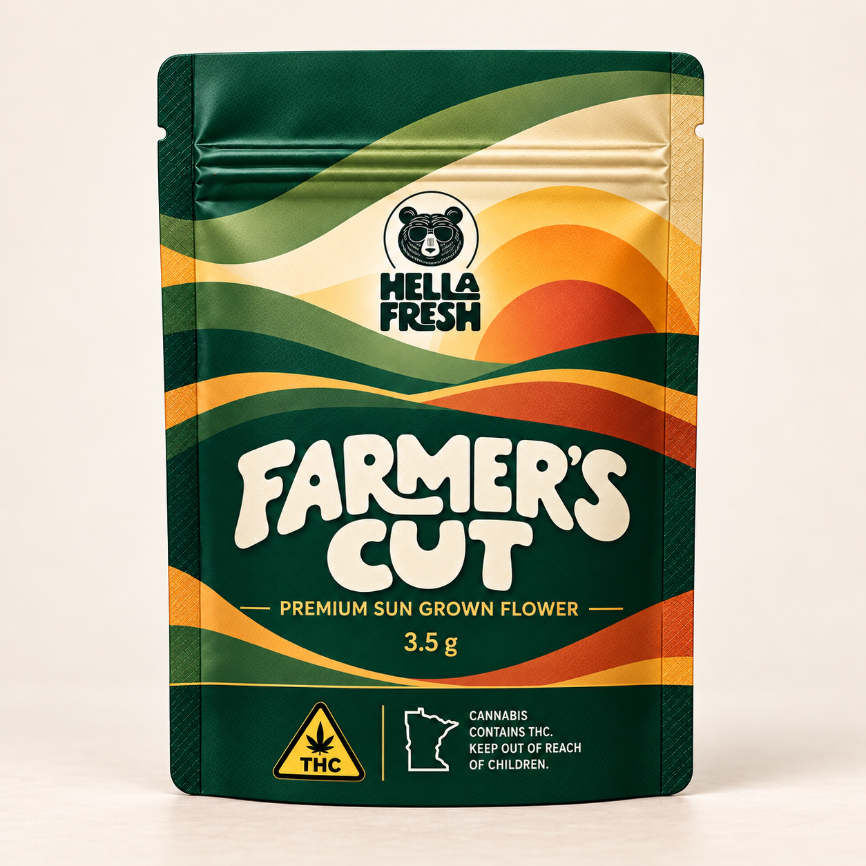 Hella Fresh Farmer's Cut premium sun grown flower package