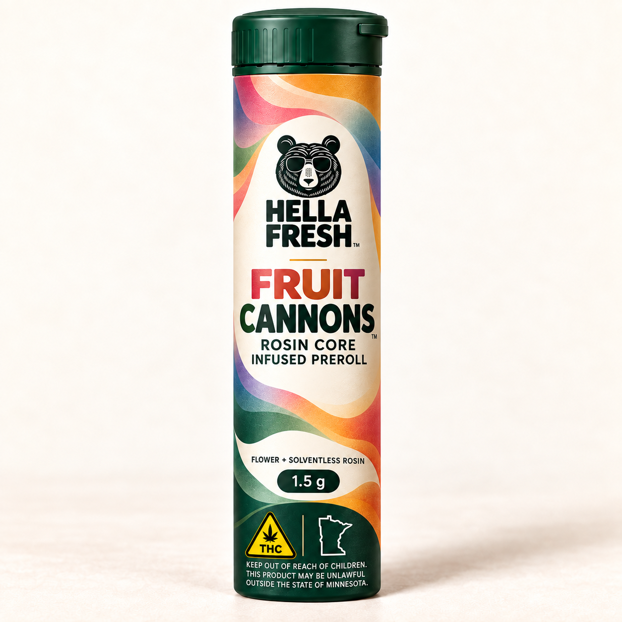 Hella Fresh Fruit Cannons 1.5g rosin-core infused preroll tube